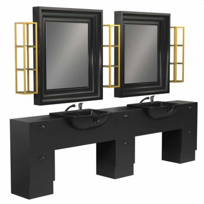 Tocador de barbería mural Backinblack 2P